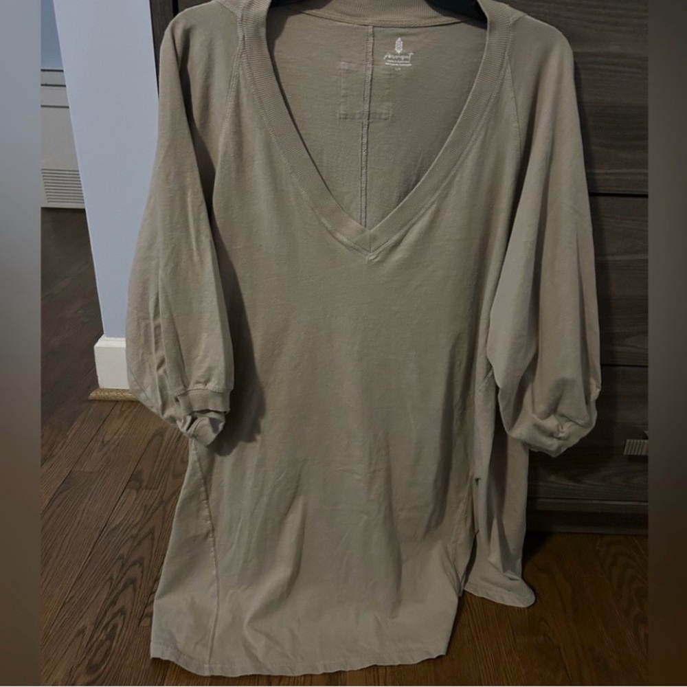 Elegant Beige V-Neck Women's Top or Mini Dress by We the Free People